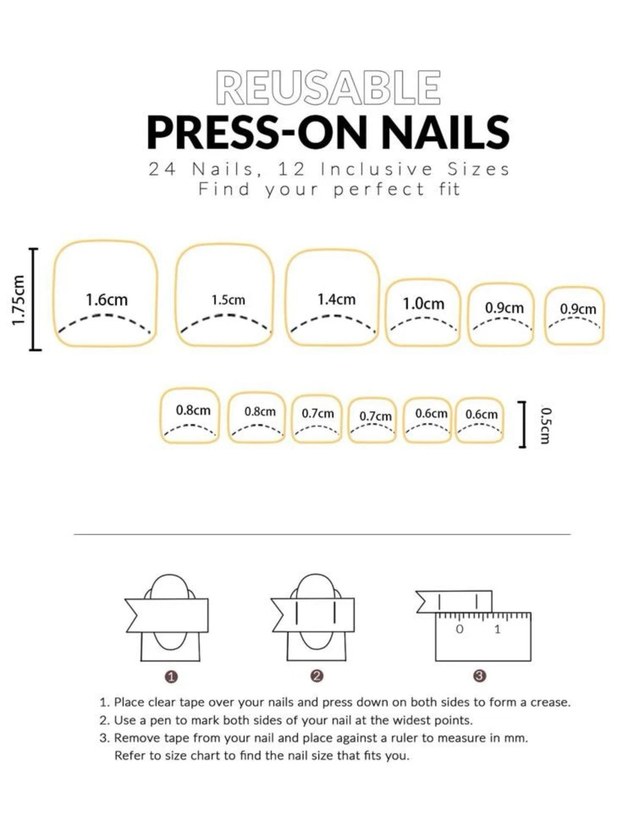 Light Pink & Simple White French Style Square Toe Press on Nails