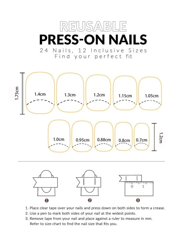 Short Square Nude French Golden Edge Glitter Press on Nails