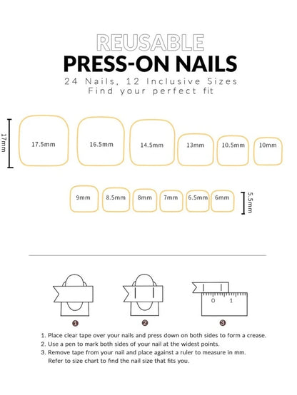 Short Square Nude Glitter Toe Press on Nails