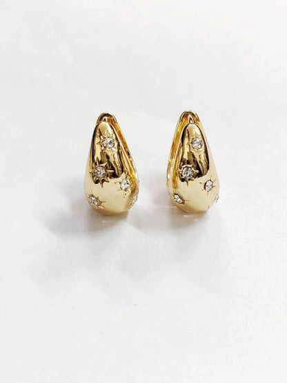 1 pair Rhinestone Decor Earrings