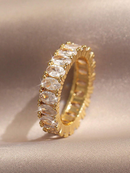 18K Gold Plated Cubic Zirconia Ring