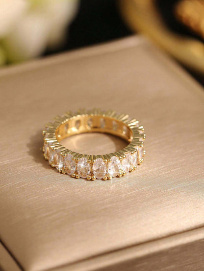 18K Gold Plated Cubic Zirconia Ring