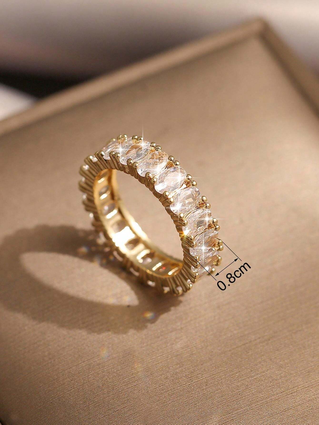 18K Gold Plated Cubic Zirconia Ring