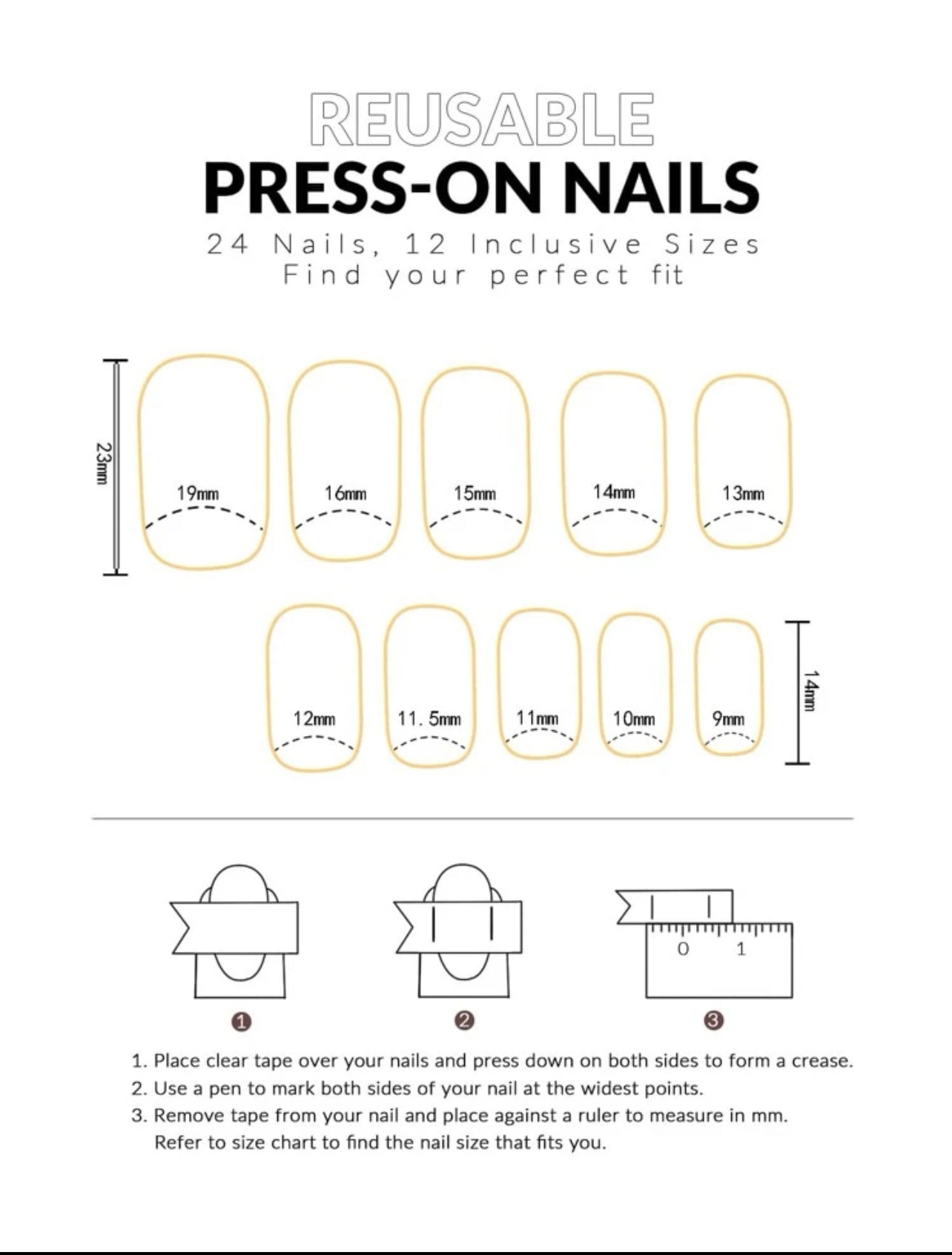 Glossy Square shape Black press on Nails