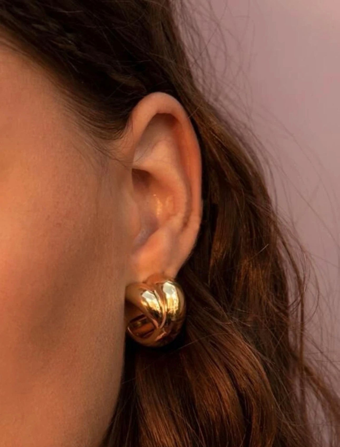 Metal Overlapping Earrings