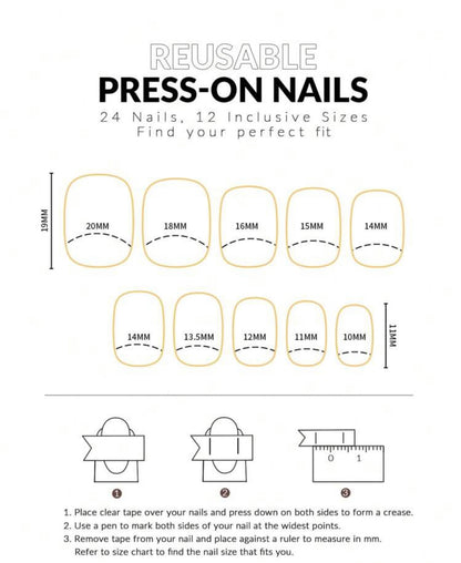 Short Square Nude Solid Color Press on Nails