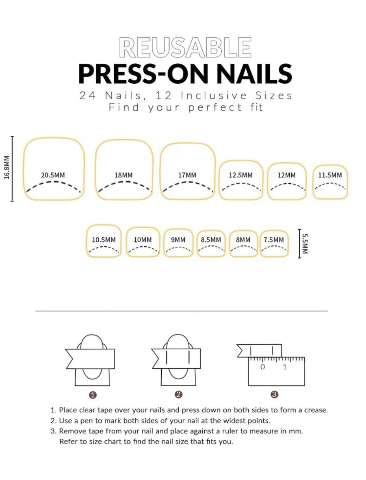 Short Square Nude Glitter Toe Press on Nails